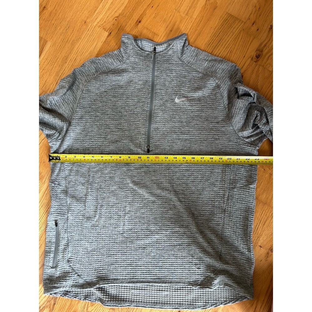 Nike Sphere Element 1/2 Zip Running Top XL Gray Heather Thumbholes 683906-066 - Picture 10 of 11
